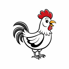 rooster vector illustration