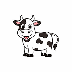 funny cow cartoon