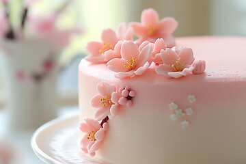  sakura cake close-up