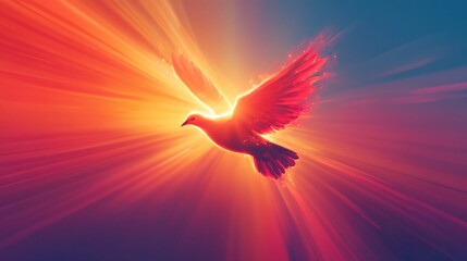 Symbolic Easter Glow of Hope