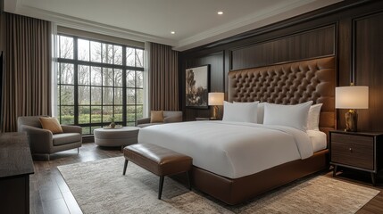 Luxurious Hotel Suite with Breathtaking Garden View