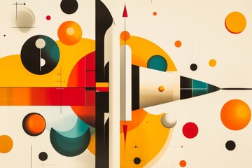 A 1950s-style vintage science magazine cover, featuring a bold illustration of a futuristic experiment in progress