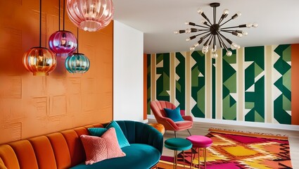 living room interior with sofa