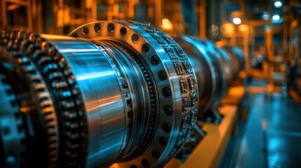 Close-up of industrial machinery component.