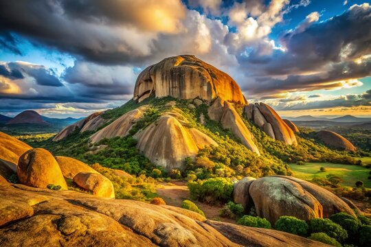 Majestic Sibebe Rock: Swaziland's Giant Granite Monolith, Stunning Panoramic View