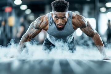 A fitness coach conducting an online module on personal training and nutrition