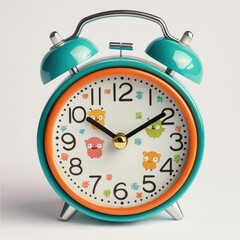 Bright and Colorful Cartoon Alarm Clock with Animal Design