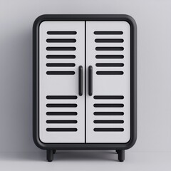 Modern Minimalist Storage Cabinet with Unique Ventilation Design