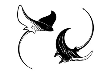 vector illustration of stingray 1