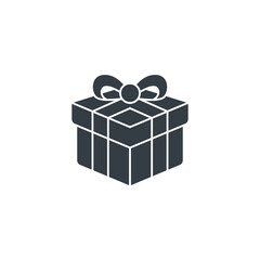 Obraz premium Gift Box icon symbol vector illustration isolated on white background