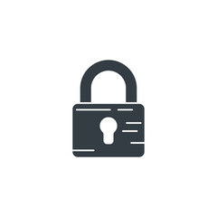 padlock icon symbol vector illustration isolated on white background