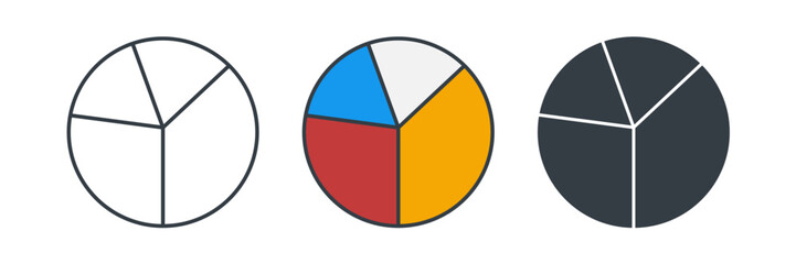 Fototapeta premium Pie Chart icon symbol vector illustration isolated on white background
