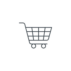 Shopping Cart icon symbol vector illustration isolated on white background