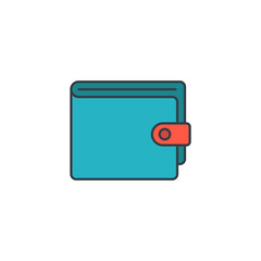 Wallet icon symbol vector illustration isolated on white background