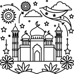 Arabic Ornamental Patterned Background 