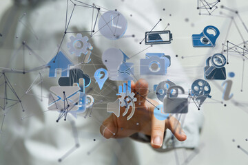 Business intelligence analyst dashboard on virtual