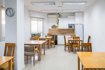 Cozy dining area in geriatric nursing home