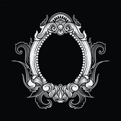 Vintage decorative frame. Hand drawn vector illustration