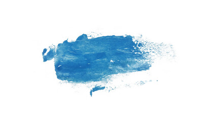 blue watercolor paint brush stroke isolated on transparent background. art and watercolor painting concept.	