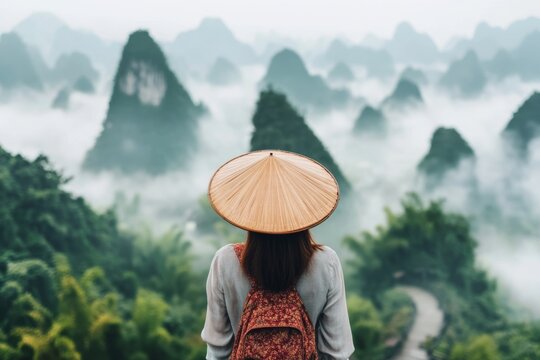 A traveler experiencing the culture shock of visiting a completely different country for the first time