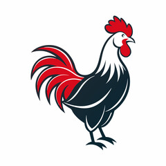 Elegant Rooster Vector Illustration with Smooth Layers.