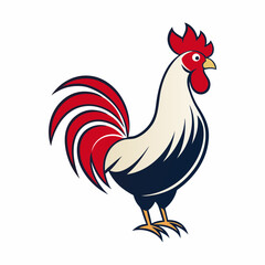 Elegant Rooster Vector Illustration with Smooth Layers.