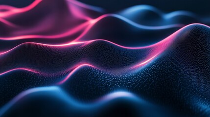 Obraz premium Abstract Colorful Waves with Light and Shadows in Dark Background