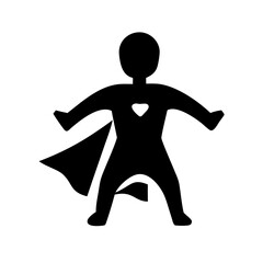 Superhero Pose Silhouette - Perfect for Heroic, Comic, and Motivational Designs