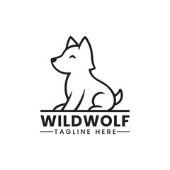 Wild Wolf Logo Vector Illustration fierce face logo design vector illustration, Design element for logo, poster, card, banner, emblem, t shirt. Vector illustration