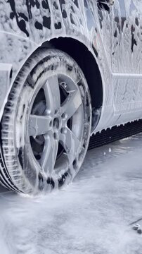 Enjoying a thorough car wash at a local facility