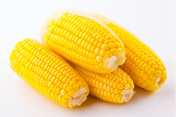 corn isolated on white background  generative ai