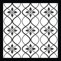 Vector ethnic pattern with symmetrical elements. Repeating geometric tiles from striped elements.Monochrome texture.Black and white pattern for wallpapers and backgrounds
Decorative ethnic ornament fo