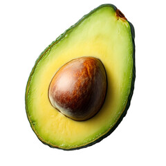 avocado on white background
