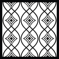 Vector ethnic pattern with symmetrical elements. Repeating geometric tiles from striped elements.Monochrome texture.Black and white pattern for wallpapers and backgrounds
Decorative ethnic ornament fo