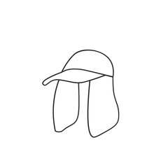 Outline simple icon fishing equipment illustration