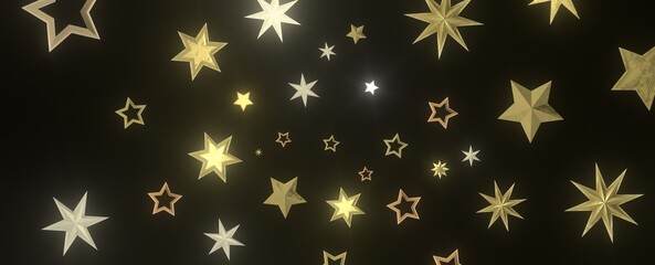 XMAS Stars - golden stars -
