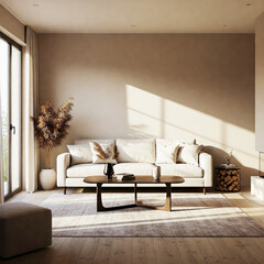 Modern Minimalist Living Room with Scandinavian Touch