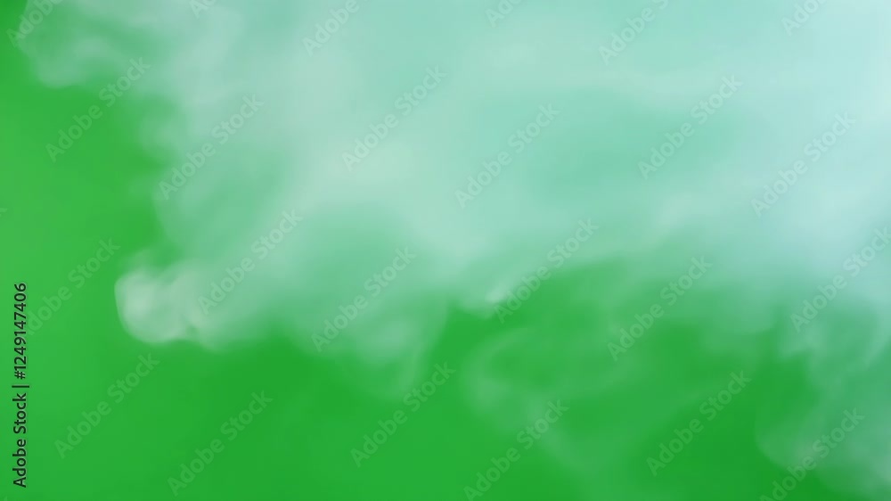 Poster wispy layers of mist subtly blending into the vivid green creating a harmonious transition. green sc