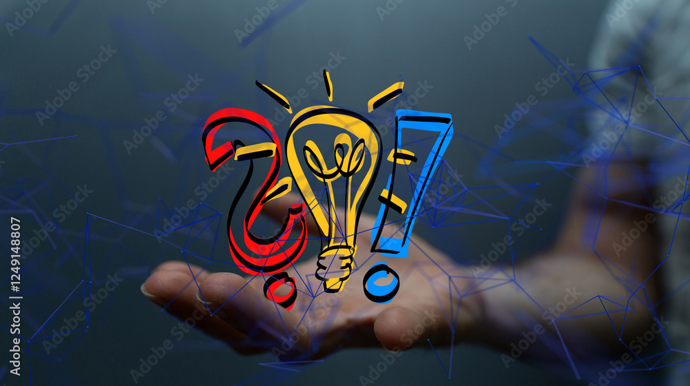 Aufkleber Neural network 3D illustration. Big data and cybersecurity - neural network exposure digital