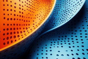 3D render of abstract curved shapes, generative AI image