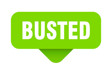 busted sticker. busted sign on transparent background