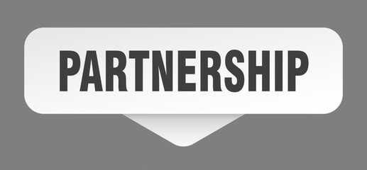 partnership sticker. partnership sign isolated on gray background