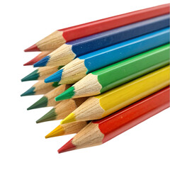 Fototapeta premium Colored pencils isolated on transparent background