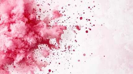Vibrant Pink Powder Explosion on White Background