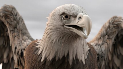 Obraz premium portrait of an eagle, American bald eagle, American bald eagle, portrait of a bald eagle, A close-up image of an eagle, symbolizing power, unity, strength, honesty, and truth, designed for stickers, w