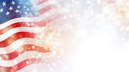 American Flag background with copy space
