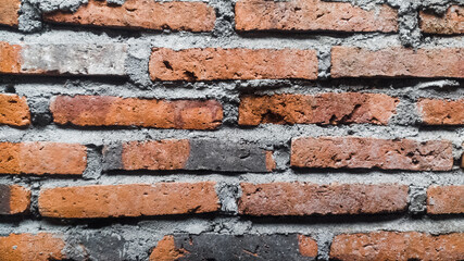red bricks arranged into walls in Java, Indonesia