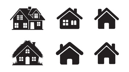 House icon set. Home icon vector, Real estate house icon. vector illustration