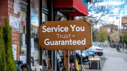 Obraz premium A sign that says 