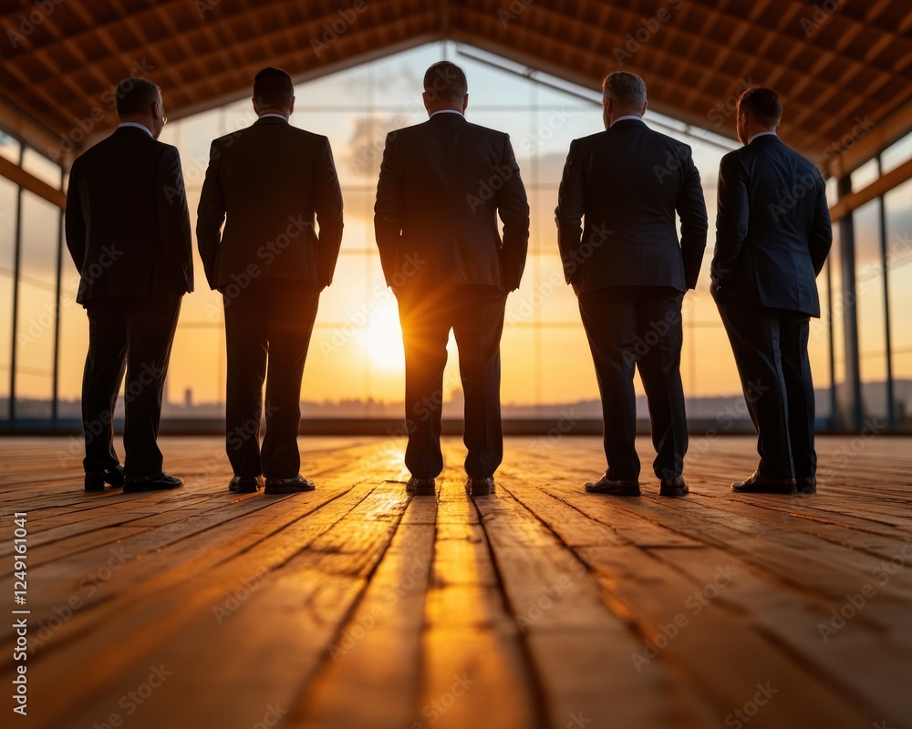 Poster empowering leadership with ai-driven insights a visionary leadership team leverages the transformati